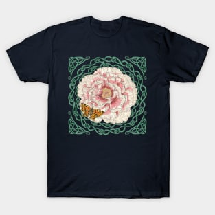 Celtic Peony and Comma Butterfly T-Shirt
